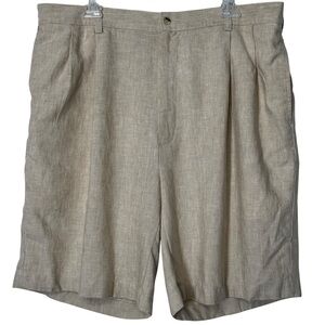 Jos. A. Bank 100% Linen Shorts – Men’s 40 Beige Pleated Summer